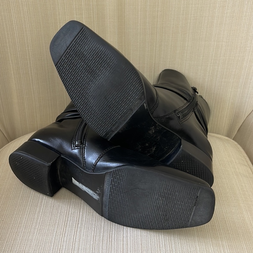 Black leather boots made in Finland - Picture 5 of 6